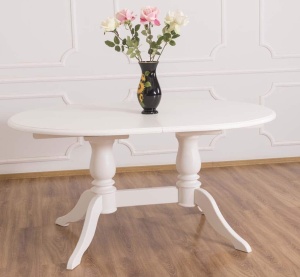 Masa ovala extensibila dining Provance lemn masiv, 160/230 cm