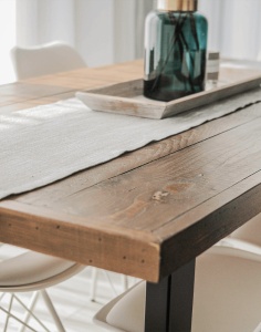 Masa pentru dining Chania din lemn masiv pin, 160 x 90 x 75 cm - Img 2