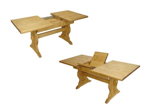 Masa rustica extensibila Etnika din lemn masiv, 140 / 180 cm - Img 4