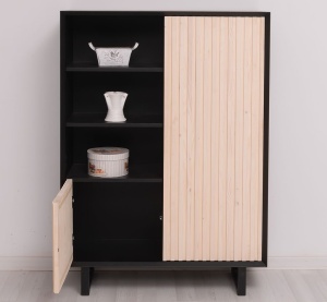Set living Piannova cu 4 piese din lemn masiv + mdf negru, personalizabil - Img 3