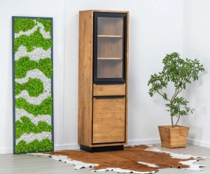 Set mobilier living Ethiopia cu 3 piese din lemn masiv cu accente loft - Img 4