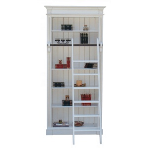 Biblioteca cu scara Retro Charm model Incanto lemn masiv, 107 cm - Img 2