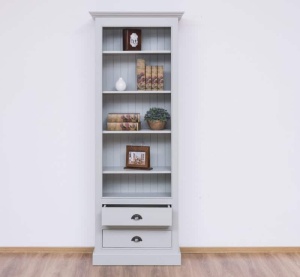Biblioteca ingusta cu 2 sertare Provance din lemn masiv - Img 2