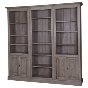 Biblioteca Provance din 3 corpuri mobilier lemn masiv periat usor, 218 cm - Img 2