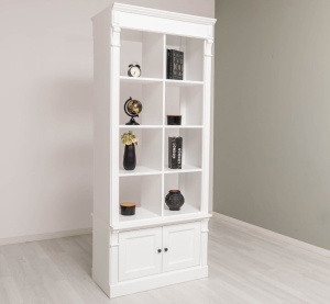 Biblioteca Provance tip perete despartitor lemn masiv, 90 x 53 x 220 cm