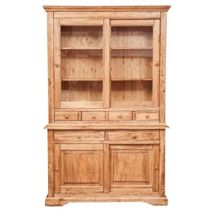 Bufet Artisan cu 4 usi culisante si sertare natur antichizat, lemn masiv tei, 142 cm - Img 2