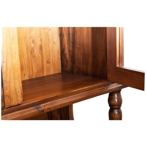 Bufet cu vitrina Artisan nuc antichizat, 4 usi si 2 sertare, lemn masiv tei - Img 4
