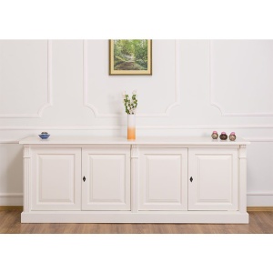 Bufet living Provance cu 4 usi lemn masiv, 219 cm