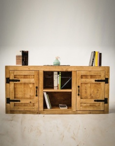 Comoda Equator din lemn masiv pin, 150 x 38 x 80 cm