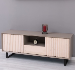 Comoda TV living Piannova cu 2 usi si 1 sertar, lemn masiv + mdf - Img 6