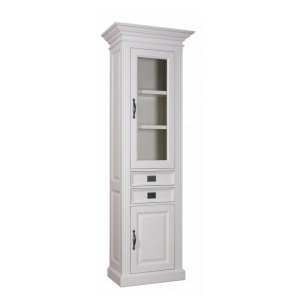 Corp Vitrina Harmony lemn masic alba cu 2 usi si 2 sertare - Img 2