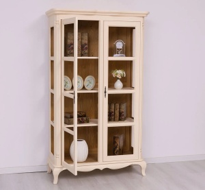Corp Vitrina Shabby Provance cu 2 usi lemn masiv - Img 3