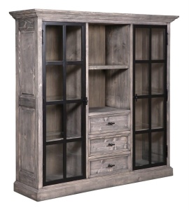 Corp Vitrina Woodcraft cu 2 usi si 3 sertare - Img 2
