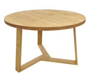 Masa rotunda Etnika din lemn masiv, model beta, 120 x 76 cm - Img 3