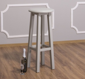 Scaun inalt de bar Cronos din lemn masiv 35 x 82 cm
