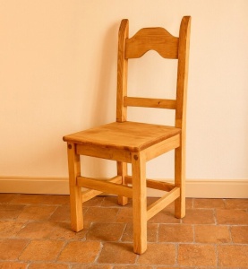 Scaun rustic Etnika model Marie din lemn masiv