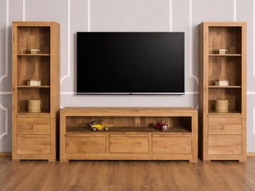 Set mobila living Indiana din lemn masiv stejar cu 3 piese