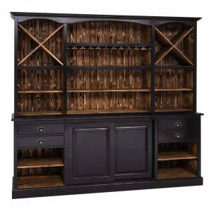 Bufet dining / bar cu suport pentru pahare, lemn masiv 240 cm - Img 4