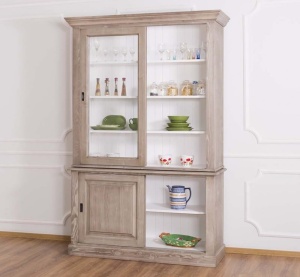 Bufet dining Provance 4 usi culisante lemn masiv 141 cm - Img 3