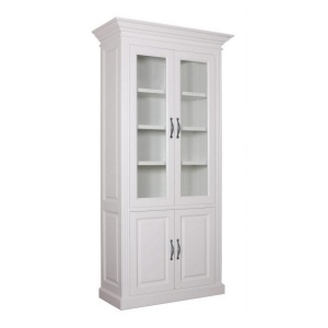 Corp Vitrina Harmony lemn masiv alb cu 4 usi, 110 cm