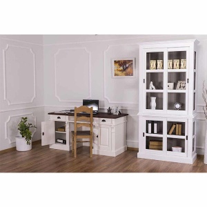 Corp Vitrina Provance din lemn masiv cu 4 usi culisante 110 cm - Img 5
