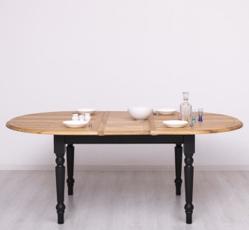 Masa ovala extensibila Provance cu blat stejar masiv, 160/200, 180/220 sau 210/250 cm - Img 3