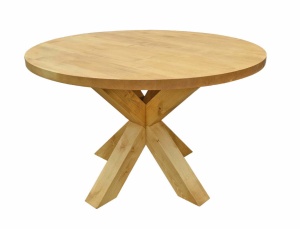 Masa rotunda Etnika din lemn masiv, model gama, 120 x 76 cm - Img 2