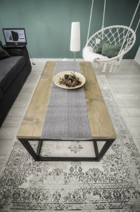 Măsuță de cafea Chania din lemn masiv pin, 100 x 40 x 60 cm - Img 6