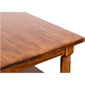 Masuta de living Artisan nuc antichizat, lemn masiv tei, 90 x 90 cm - Img 5
