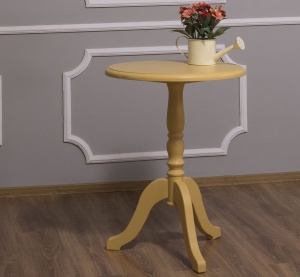 Masuta rotunda living Provance lemn masiv 60 cm - Img 3