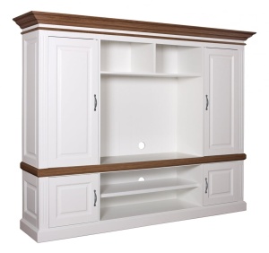 Mobilier cu spatiu TV Harmony Oak cu 4 usi, 210 x 46 x 170 - Img 2