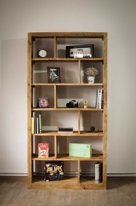 Raft biblioteca Tasmania, lemn masiv pin, 100 x 38 x 200 cm