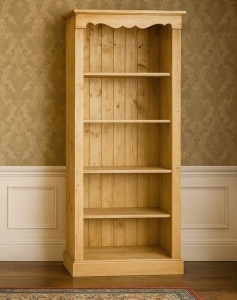 Biblioteca etajera Etnika din lemn masiv, 80 x 38 x 185 cm