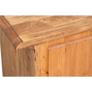 Bufet Artisan 2 usi si 4 sertare natur antichizat, lemn masiv tei - Img 4