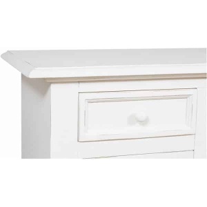 Bufet Artisan cu 4 usi si 4 sertare alb antichizat, lemn masiv tei, 202 cm - Img 2
