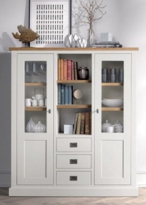 Bufet cu vitrina Harmony Cube cu 2 usi si 3 sertare - Img 2