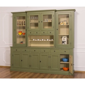 Bufet dining cu vitrina lemn masiv Provance 245 cm - Img 3