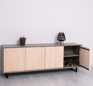 Bufet living Piannova cu 4 usi lemn masiv + mdf - Img 3