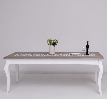 Masa Channel din lemn masiv cu picioare shabby 160 cm, 180 cm sau 210 cm - Img 3