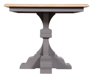 Masa patrata dining Harmony lemn masiv si furnir stejar 90 x 90 x 78 cm - Img 3