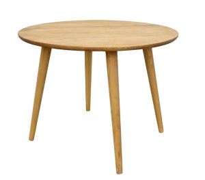 Masa rotunda Etnika din lemn masiv, model nordic, 100 x 75 cm - Img 2
