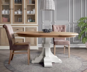 Masa rotunda extensibila Harmony model Berna 120/160 cm