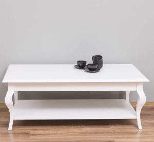 Masuta living Provance cu picioare curbate lemn masiv 120 cm - Img 2