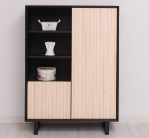 Set living Piannova cu 4 piese din lemn masiv + mdf negru, personalizabil - Img 4