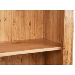 Biblioteca ingusta Artisan natur antichizat din lemn masiv tei, 79 cm - Img 2