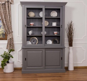 Bufet dining Provance din lemn masiv cu 4 usi culisante 141 cm
