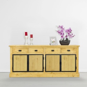Bufet IronWood cu 4 usi si 4 sertare lemn masiv - Img 2
