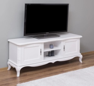 Comoda TV Shabby Provance cu 2 usi lemn masiv - Img 2