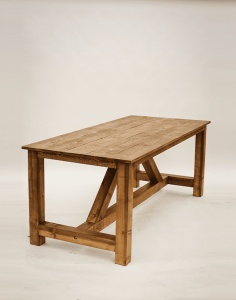 Masa dining Patras, lemn masiv pin, 200 x 90 x 80 cm