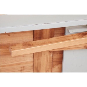 Masa extensibila Artisan 140/240 cm, alb + natur antichizat, lemn masiv tei - Img 9